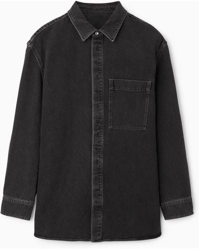COS Oversized Denim Shirt - Black