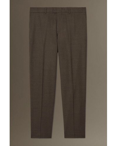 COS Wool-flannel Trousers - Straight - Brown