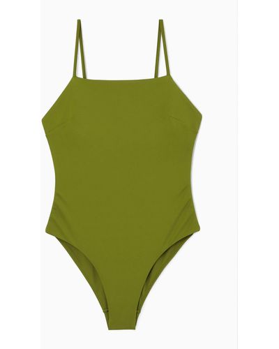 COS Crossover-back Swimsuit - Green