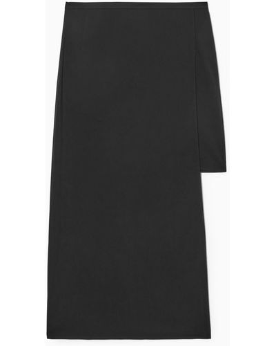COS Asymmetric Cutout Skirt - Black