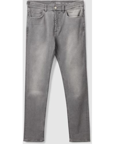 COS Schmale Jeans Aus Recyceltem Denim - Grau