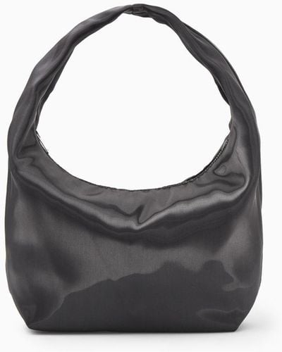 COS Mini Sling High-shine Shoulder Bag - Black