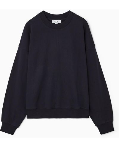 COS Oversized-sweatshirt Aus Jersey - Blau