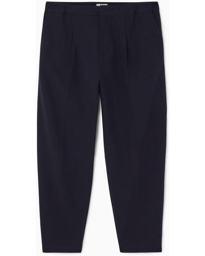 COS Relaxed Jersey JOGGERS - Blue