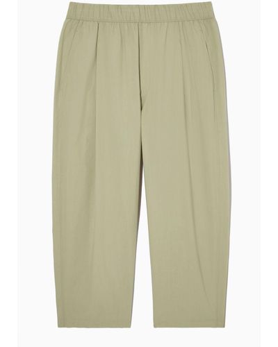 COS Wide-leg Cropped Pants - Green