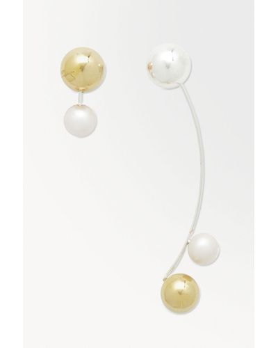 COS The Sphere Pearl Earrings - White