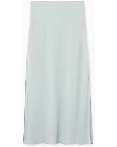COS Maxi Slip Skirt - White