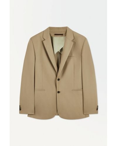 COS The Single-breasted Wool Blazer - Natural