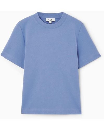 COS Schlichtes T-shirt - Blau