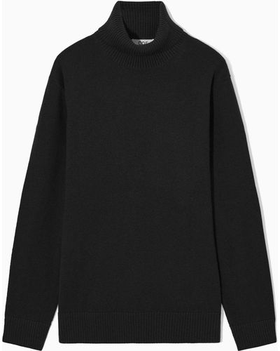 COS Wool-cashmere Turtleneck Sweater - Black