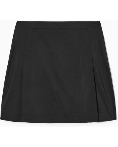 COS Shell-panel A-line Mini Skirt - Black