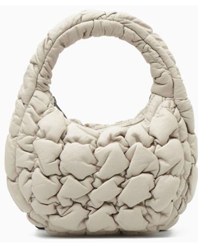 COS Quilted Micro Bag - Leather - White