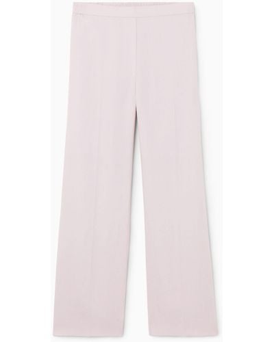 COS Straight-leg Tailored Linen Trousers - Pink