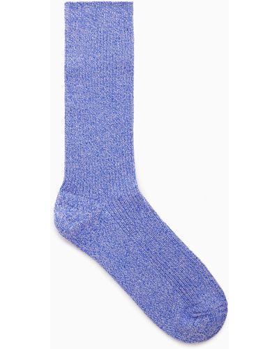 COS Ribbed Socks - Purple