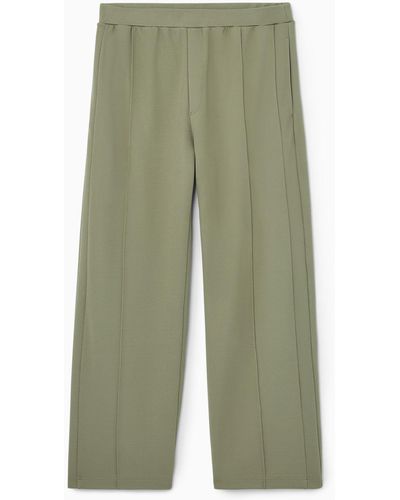 COS Straight-leg Pintucked Sweatpants - Green