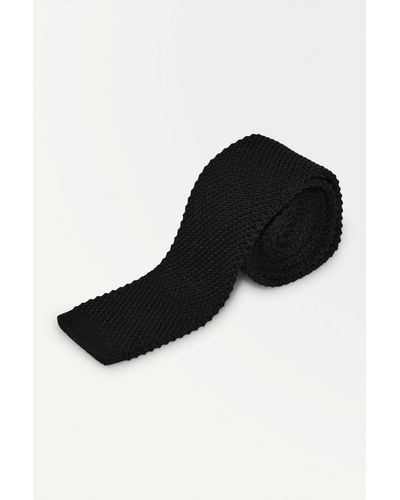 COS The Knitted Silk Tie - Black
