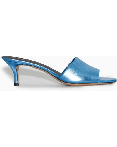 COS Leather Mules - Blue