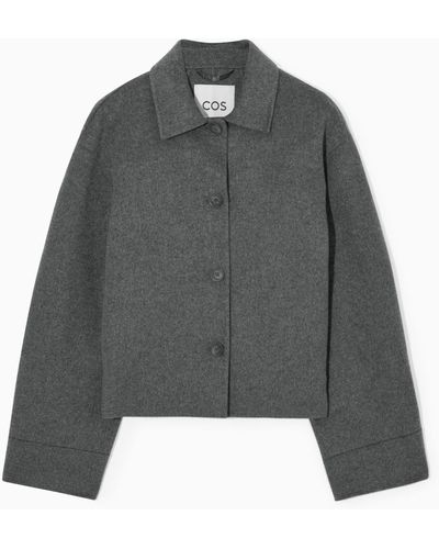 COS Boxy Double-faced Wool Jacket - Gray