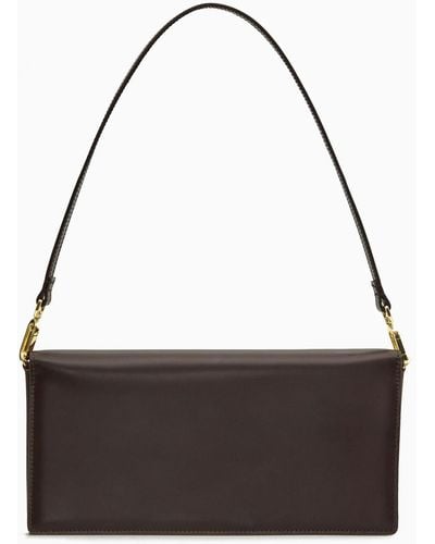 COS Minimal Shoulder Bag - Leather - Brown