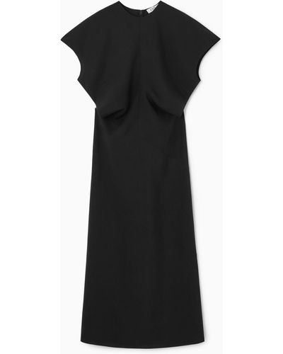 COS Spiral Seam Maxi Dress - Black
