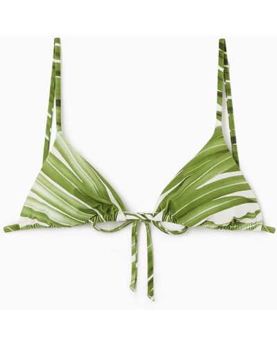 COS Triangle Bikini Top - Green