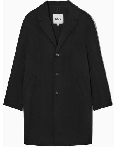 COS Relaxed-fit Double-faced Wool Coat - Black