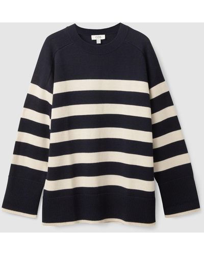 COS Oversized Stripe Sweater - Blue