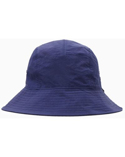 COS Reversible Wide-brim Bucket Hat - Blue