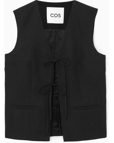 COS Tie-front Vest - Black