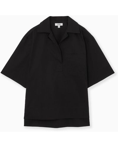 COS Short-sleeved Resort Shirt - Black