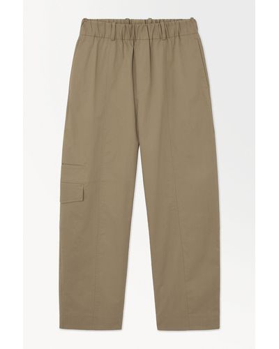 COS The Barrel-leg Cargo Trousers - Natural