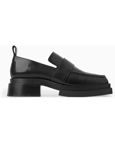 COS Chunky Leather Loafers - Black