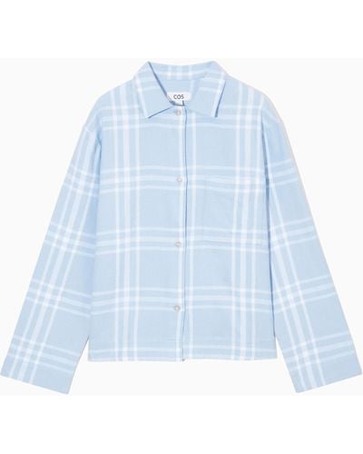 COS Checked Flannel Pyjama Set - Blue