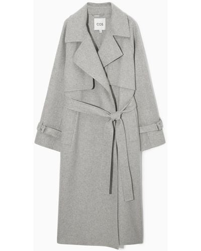 COS Double-faced Wool Trench Coat - Gray