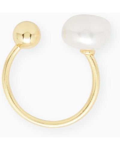 COS Gold Vermeil Freshwater Pearl Ring - White