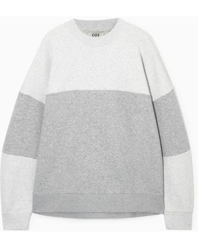 COS Color-block Sweatshirt - White