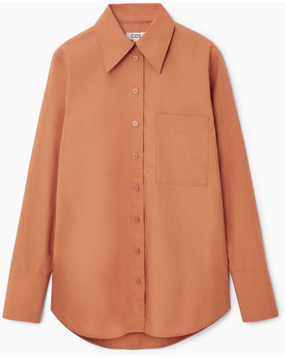 COS Oversized Tailored Shirt - Orange