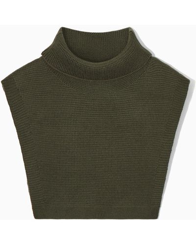 COS Wool Rollneck Collar - Green