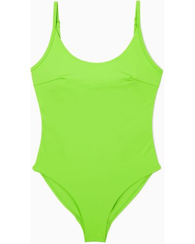 COS Open-back Swimsuit - Green