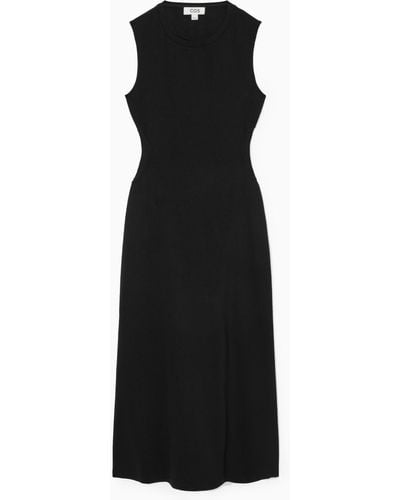 COS Sleeveless Cutout Maxi Dress - Black