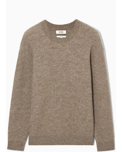 COS Textured Wool-blend Sweater - Natural