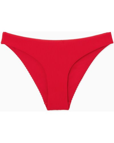 COS Ribbed Bikini Briefs - Red