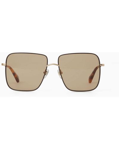 COS The Square Metal Sunglasses - Natural