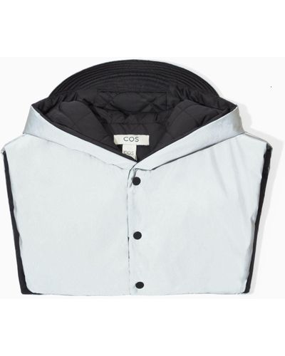 COS Reflective Reversible Cropped Hybrid Vest - Black