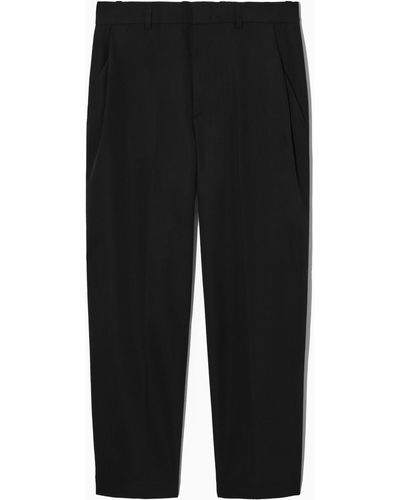 COS Relaxed-fit Wool Trousers - Black