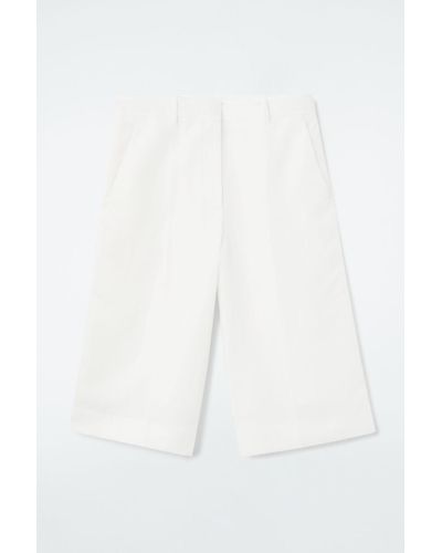 COS Tailored Knee-length Shorts - White