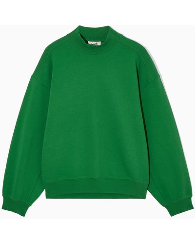 COS Mock-neck Sweatshirt - Green