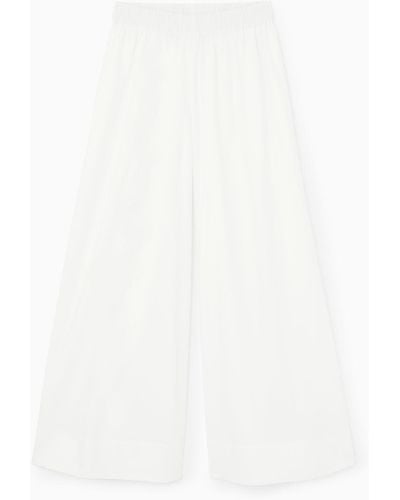 COS Gathered Wide-leg Trousers​ - White