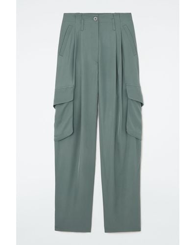 COS Paperbag Utility Trousers - Green