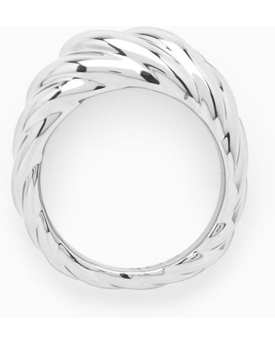 COS Chunky Plait Ring - Metallic
